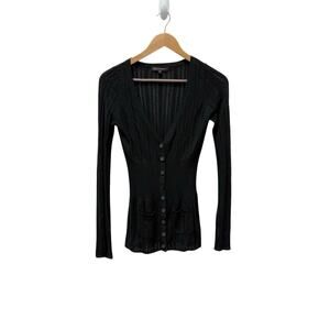 Vintage Betsy Johnson Black Cardigan Silk and Cashmere‎ Women’s Size Small